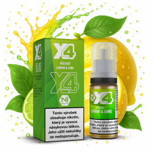 X4 Bar Juice Lemon & Lime (Citron a limetka) 10ml – 20 mg/ml