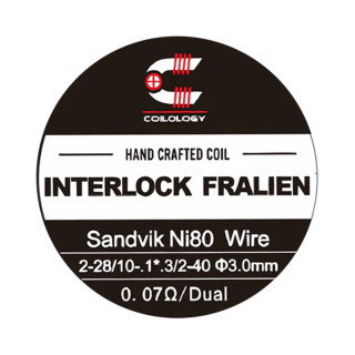Předmotané spirálky Coilology Handcrafted Sandvik Interlock Fralien Ni80 (2ks) – 0,14ohm
