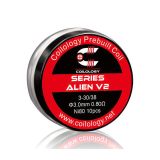 Předmotané spirálky Coilology Series Alien V2 Ni80 (0,8ohm) (10ks)