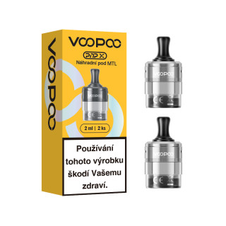 VooPoo PnP-X MTL náhradní cartridge prázdná 2ml Silver 2ks