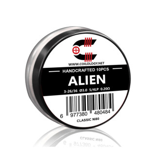 Předmotané spirálky Coilology Handcrafted Alien Ni80 (10ks) – 0,74ohm
