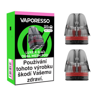 Vaporesso LUXE X Series Dual Mesh 2ml náhradní cartridge 2ks – 0,4ohm