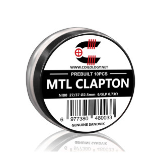 Předmotané spirálky Coilology Sandvik MTL Clapton Ni80 (10ks) – 0,73ohm