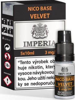 Nikotinová báze IMPERIA Velvet PG20-VG80 5x10 ml-3 mg