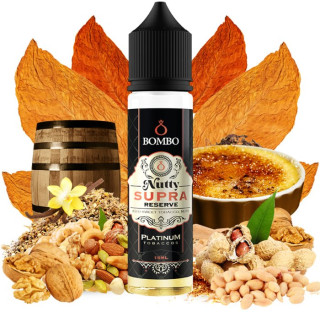 Příchuť Bombo Platinum Tobaccos S&V 15 ml Nutty Supra Reserve (Tabák s karamelem a oříškovým máslem)