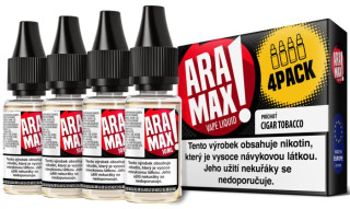 Liquid ARAMAX balení 4 ks Cigar Tobacco 4x10 ml-6 mg