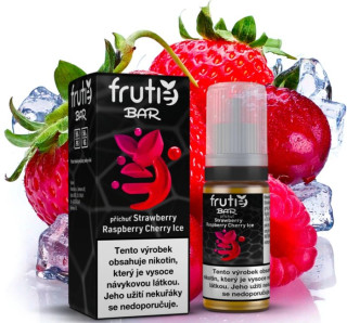 Liquid Frutie BAR Juice - Chladivá jahoda, malina, třešeň (Strawberry Raspberry Cherry Ice) 10 ml - 10 mg