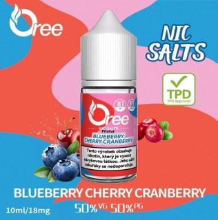 Liquid Oree SALT Blueberry cherry cranberry - Borůvka třešeň brusinka 10 ml - 18 mg