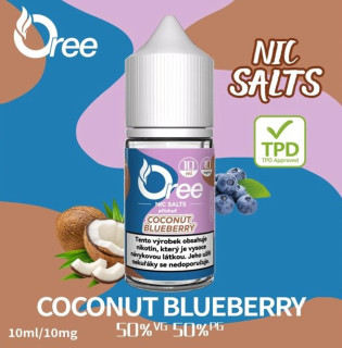 Liquid Oree SALT Coconut Blueberry - Kokos Borůvka 10 ml - 10 mg