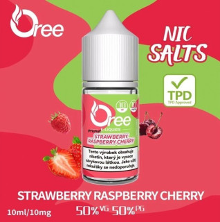 Liquid Oree SALT Strawberry raspberry cherry - Jahoda malina třešeň 10 ml - 10 mg