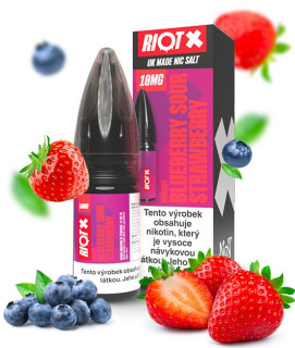 Liquid RIOT X Salt Blueberry Sour Strawberry (Kyselá borůvka a jahoda) 10 ml-20 mg