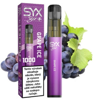 Jednorázová e-cigareta SYX BAR 1000 - Grape (Ledové hrozno) 16,5mg