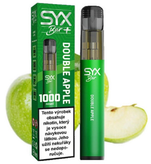 Jednorázová e-cigareta SYX BAR 1000 - Double Apple (Mix zelených a červených jablek) 16,5mg