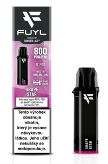 Dinner Lady FUYL POD náplň - Grape Star (Hrozny, anýz a coolada) 15mg