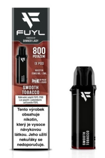 Dinner Lady FUYL POD náplň - Smooth Tobacco (Jemný tabák) 15mg