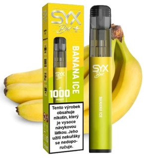 Jednorázová e-cigareta SYX BAR 1000 - Banana Ice (Ledový banán) 16,5mg