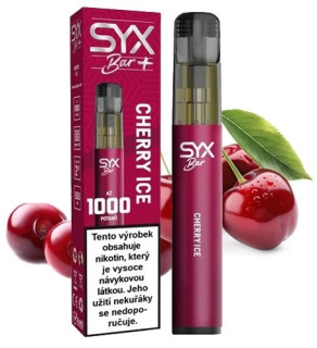Jednorázová e-cigareta SYX BAR 1000 - Cherry (Ledová třešeň) 16,5mg