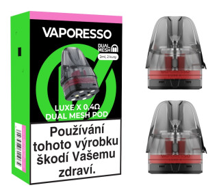 Náhradní cartridge pro Vaporesso LUXE X Dual Mesh 0,4ohm 2ml 2ks