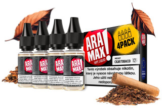 E-liquid ARAMAX Cigar Tobacco (Tabák s oříškovým nádechem) 4Pack 4x10ml Akce – 18mg