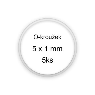 Sada O-kroužků / těsnění 5x1 mm (5ks)