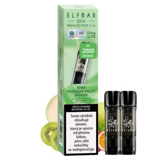 Elf Bar ELFA Pod - přednaplněná Cartridge - Kiwi Passion Fruit Guava - 20mg - 2ks
