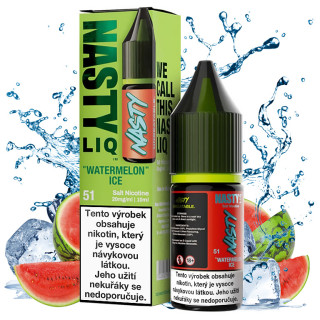 Nasty LIQ Salt - Watermelon ICE - 10ml - 10mg (Vodní meloun, Chladivá složka (ICE) | E-liquid)