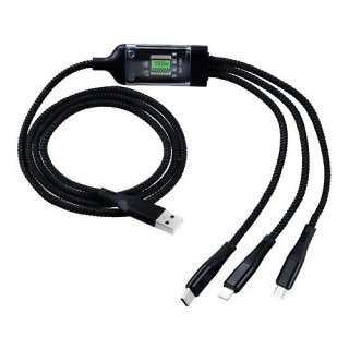 Multifunkční USB Kabel 3v1 Lightning / micro USB / USB-C - 1,2m - 100W