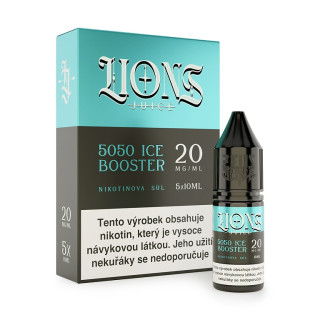 Lions Juice Salt Booster Shot ICE 50/50 5x10ml 20mg (Chladivá salt-nikotinová Booster báze)