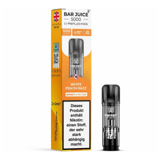 BAR Juice 5000 Pod White Peach Razz 20mg 2ks (Bílá broskev s malinou)